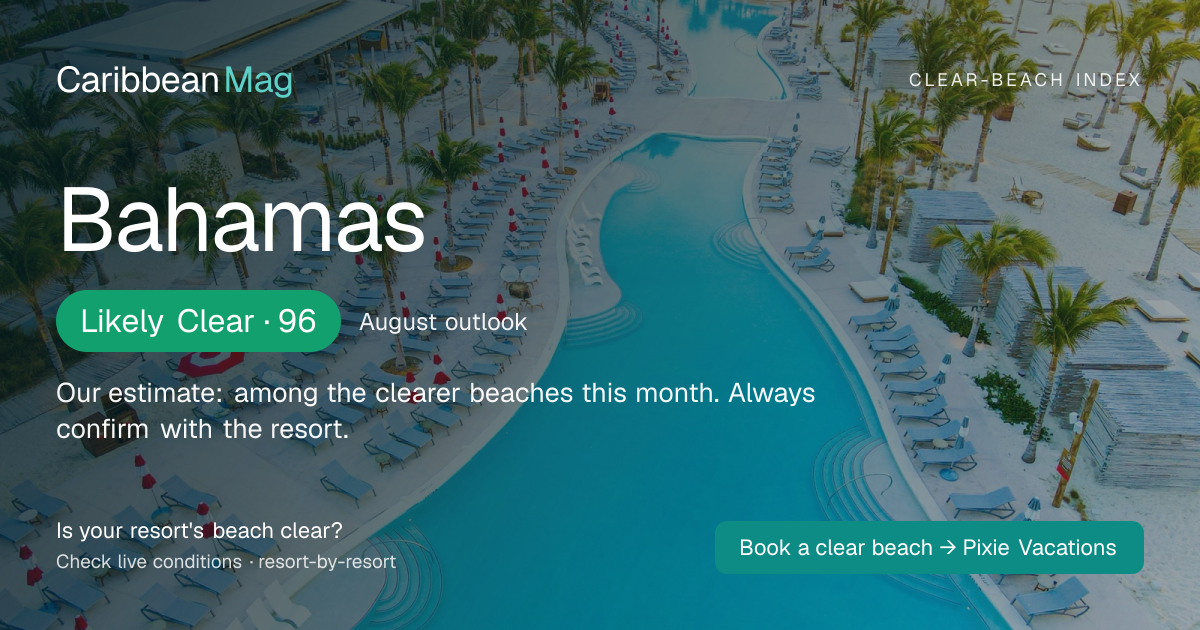 Bahamas clear-beach status card